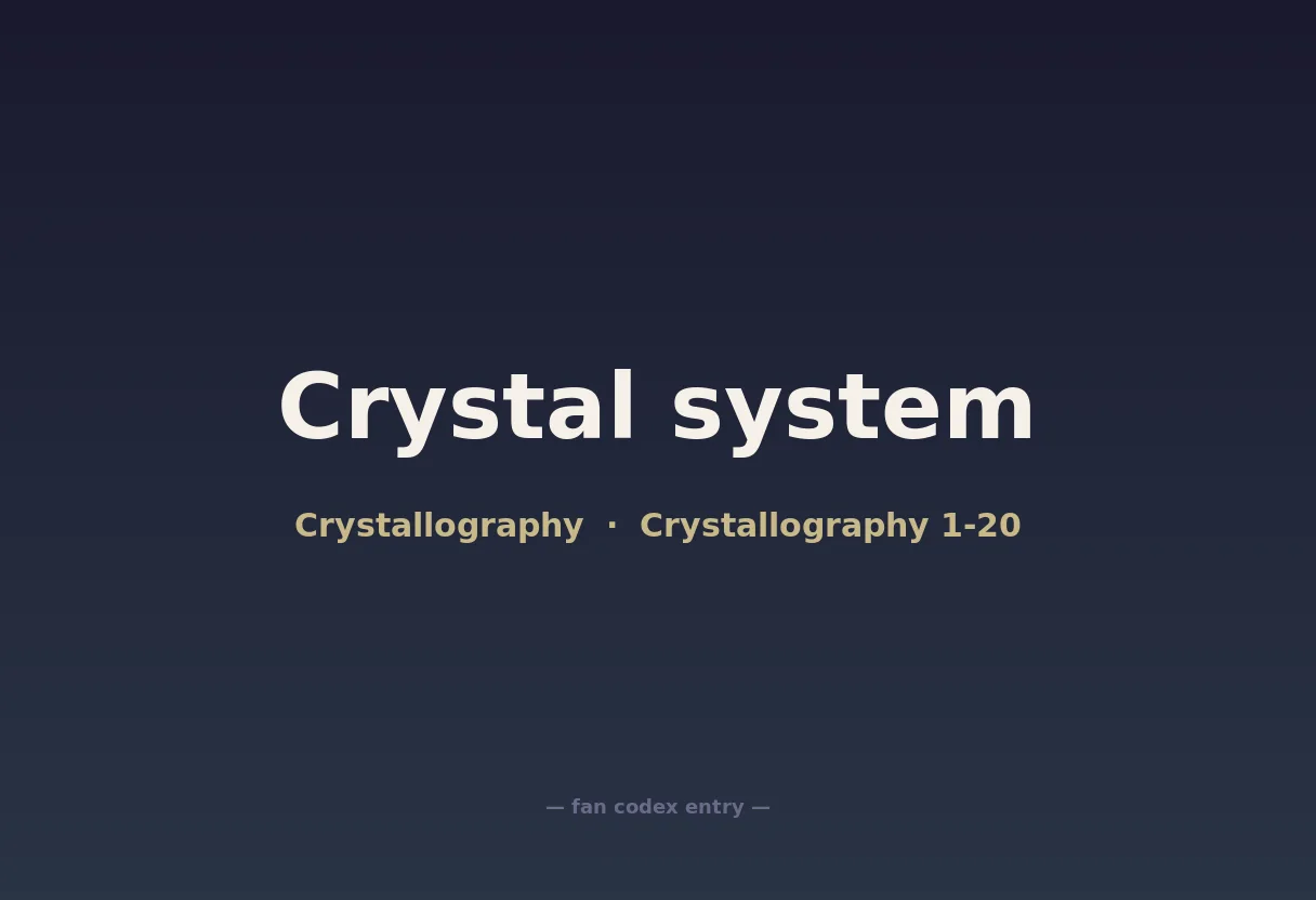 Crystal system