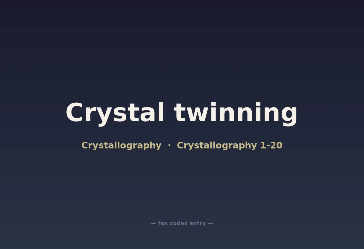 Crystal twinning